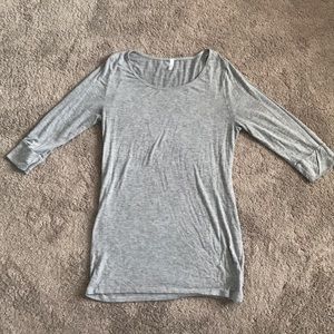 Pink blush grey Large tunic length maternity top